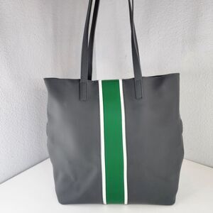 Away Latitude Tote Bag Charcoal Gray Green White Stripe Limited Edition Chalet